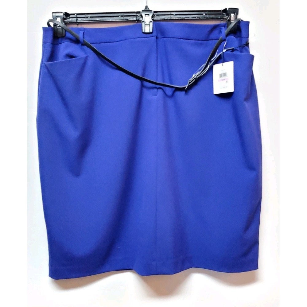 Calvin Klein NWT Violet Belted Pencil Skirt Lined Back‎ Slit Women's 22"W $89